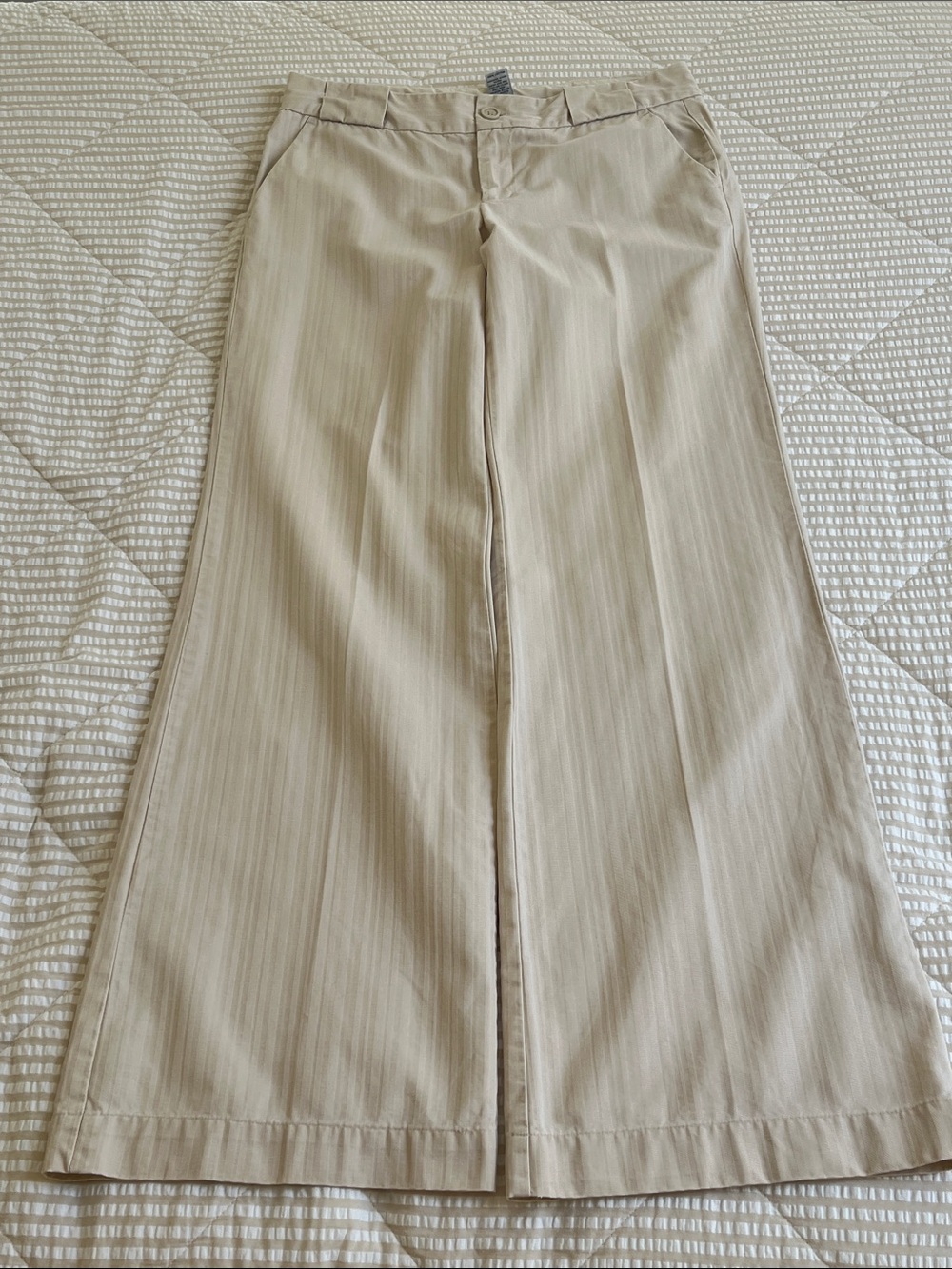 GAP Factory Women's Light Beige Straight-Leg Trousers